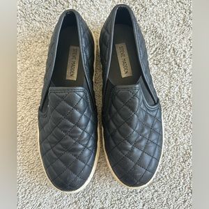 Black Steve Madden Slip On Sneakers